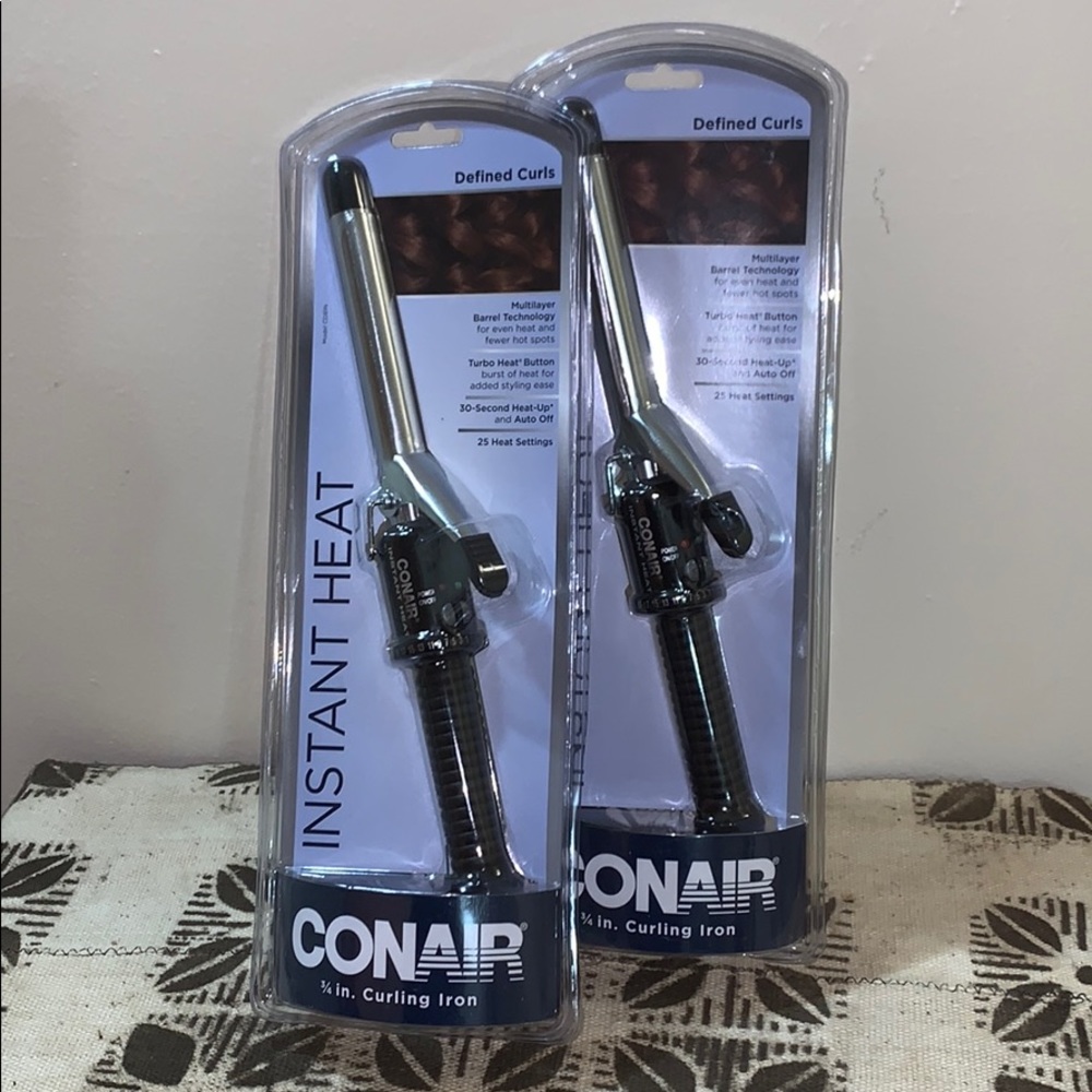 2 for 1 CONAIR Instant Heat 3/4” curling irons